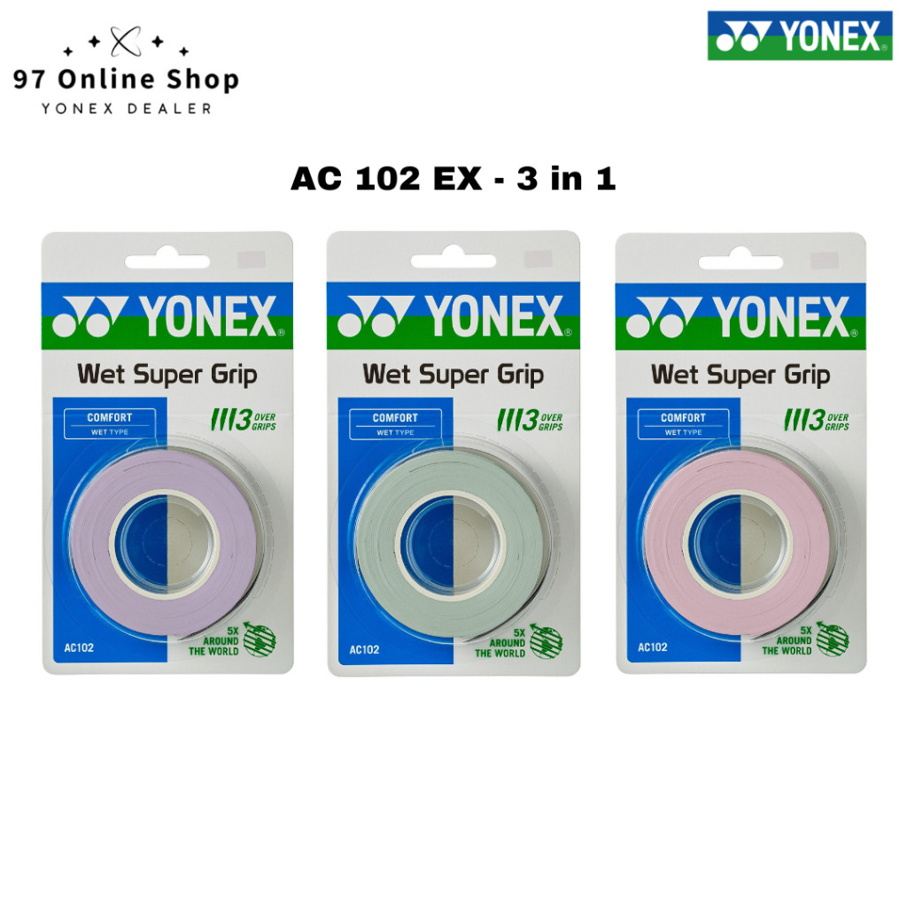 Yonex AC102 / AC 102 / AC 102 EX SUPER GRAP TAPE สีใหม่ Original แบดมินตัน / ไม้เทนนิสยาง Grip