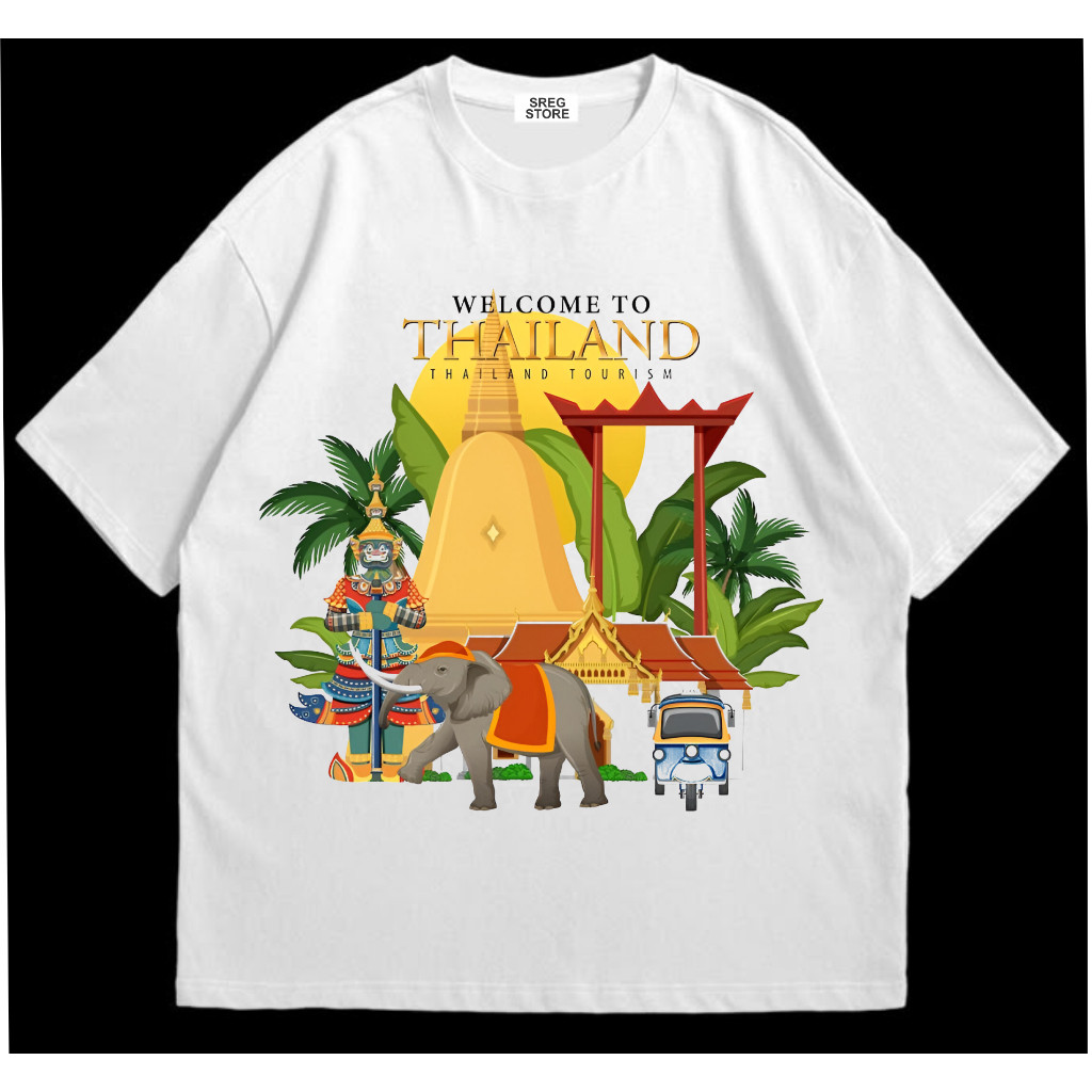 新产品尺寸风,WELCOME TO THAILAND เสื้อยืด, ความ棉气, 泰迪秋冬装新款