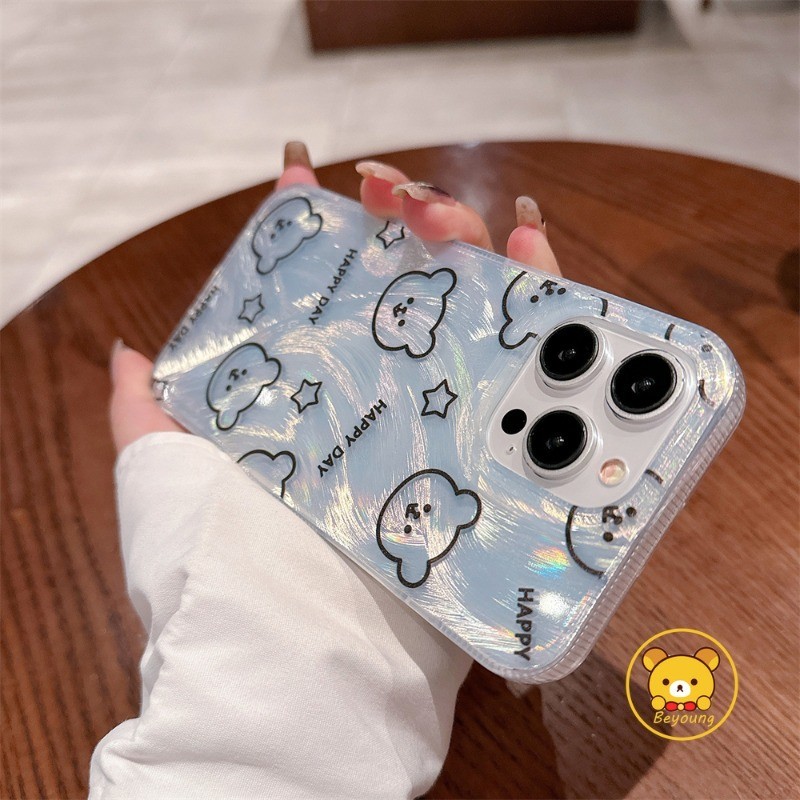 สําหรับ Vivo Y19S 4G V40 V40 Pro V40 Lite Y200 5G กันกระแทกเกาหลีน่ารัก Star Bear รูปแบบ Gradual Cam