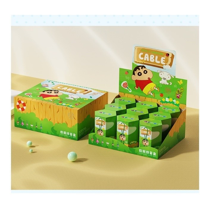 สายชาร์จ[กล่องสุ่ม Shinchan สำหรับไอโฟน] Data Cable Blind Box สายชาร์จชินจัง รองรับ Fast Charge แบบส
