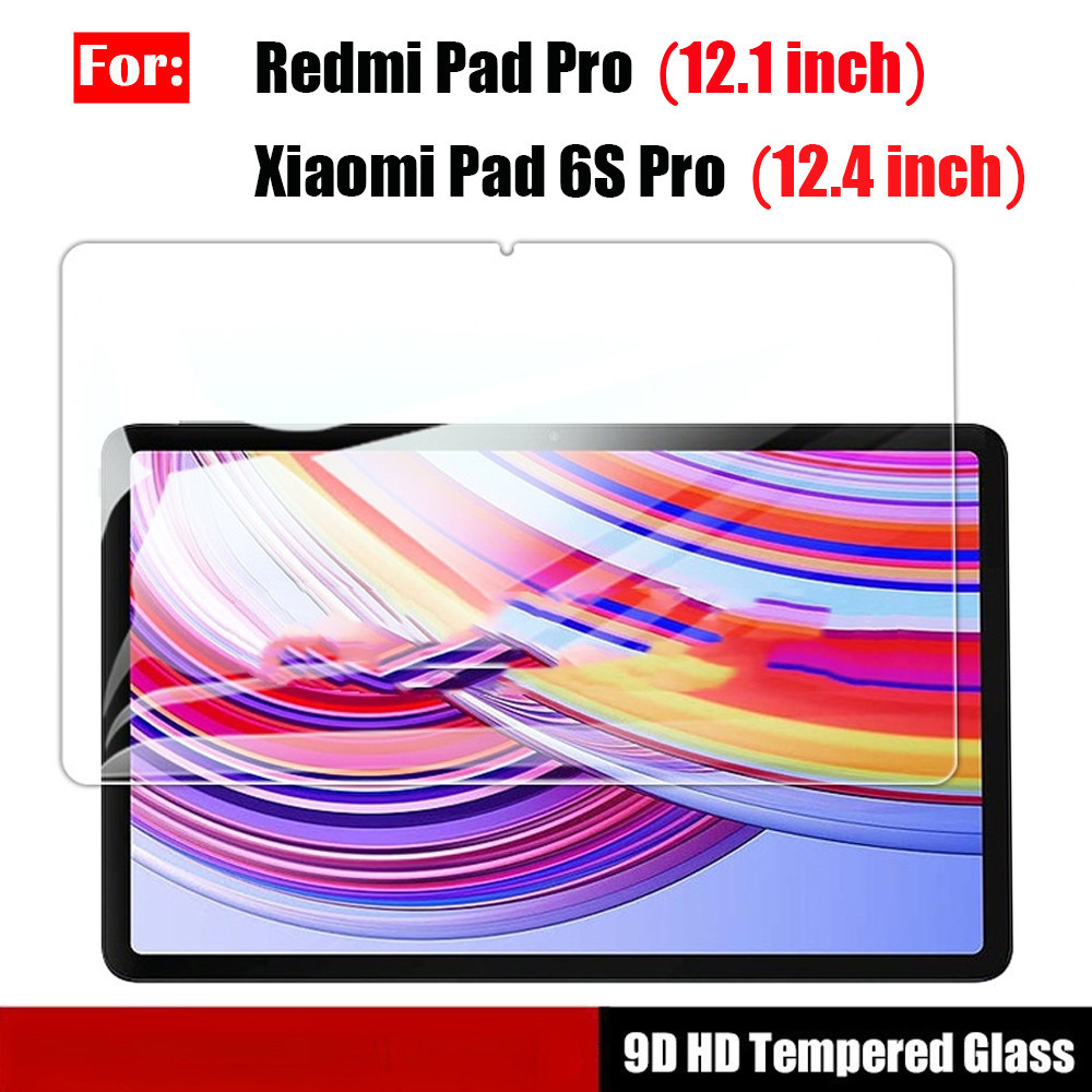ฟิล์มกระจกนิรภัยกันรอยหน้าจอ แบบใส สําหรับ xiaomi Redmi Pad Pro 12.1 Pad 6s Pro 12.4 mipad 5 6 Pro Redmi pad SE 11 10.61