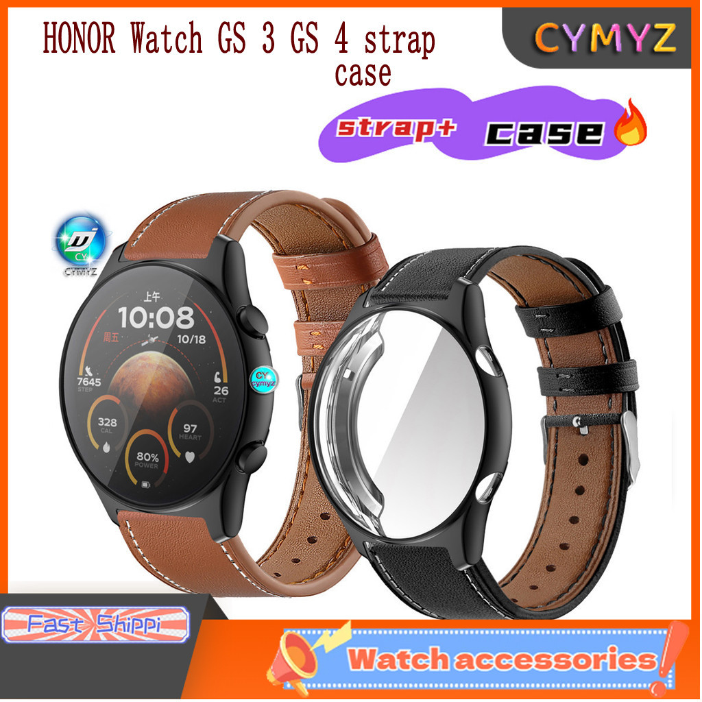 Honor Watch GS 3 GS 4 สายหนัง สายรัดข้อมือกีฬา HONOR Watch GS3 GS4 สาย HONOR Watch GS 3 GS 4 กรณีแขน