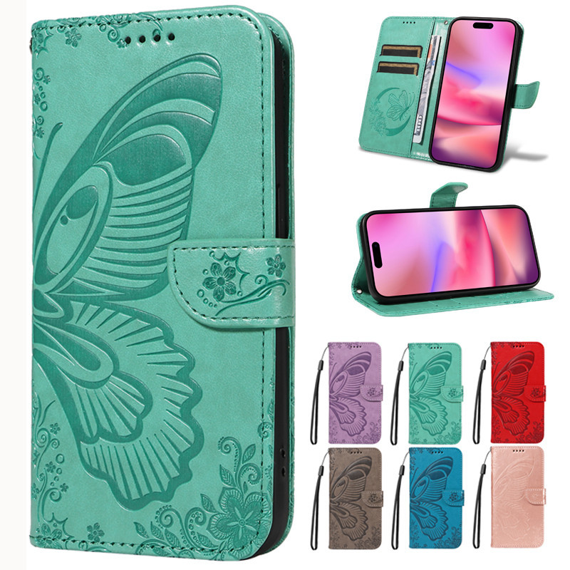 ซองหนังสําหรับ OPPO A17 A17K A16 A55 A54 A15 A15S A12 A5s A78 A36 A76 A96 A57 A77 A77s A98 A74 A95 A93 A9 A5 A73 A5s นูนกระเป๋าสตางค์