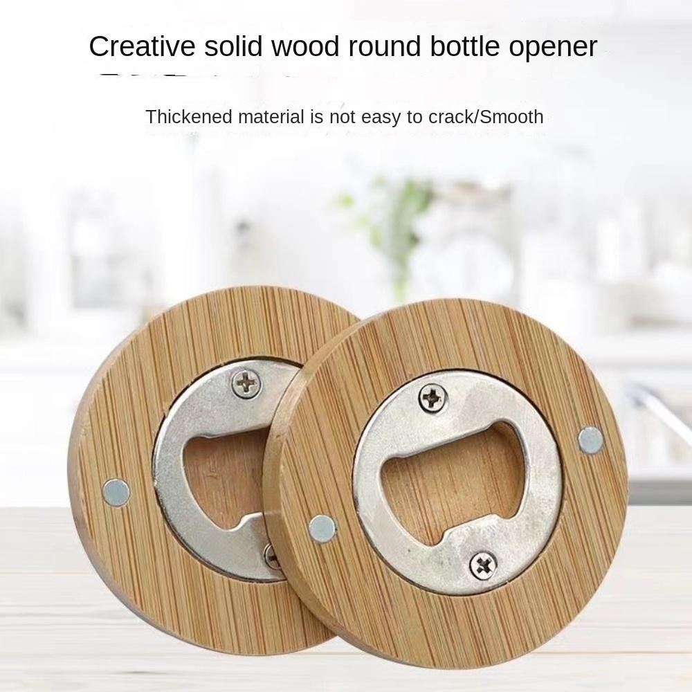 สั่น491ที่เปิดขวด, ที่เปิดขวดเบียร์ไม้ไผ่ไม้, ที่เปิดขวดเบียร์ทรงกลมแบบพกพาสําหรับบาร์ครัวบ้าน - รูปที่ 6