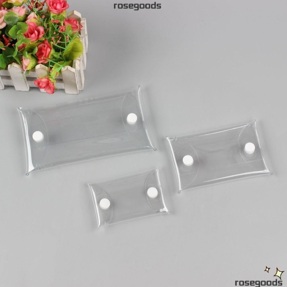 Rose Zero Wallet, with Buckle Transparent Coin Purse, Style PVC Multi-size Waterproof Dolls Outdoor 