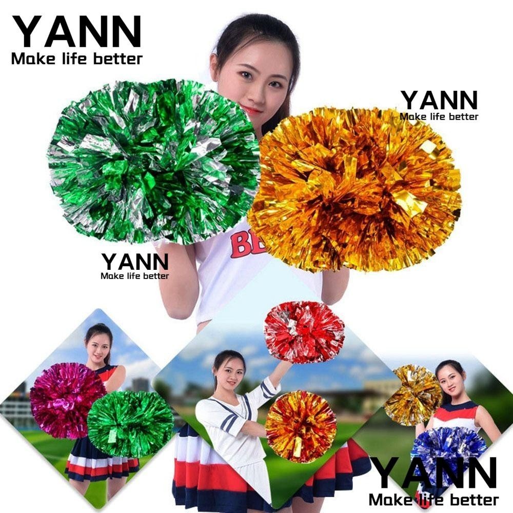 Yann1 1 ชิ้นเชียร์ลีดเดอร์ปอมปอมคอนเสิร์ตการแข่งขันดอกไม้ Double hole handle Dance Party Decorator