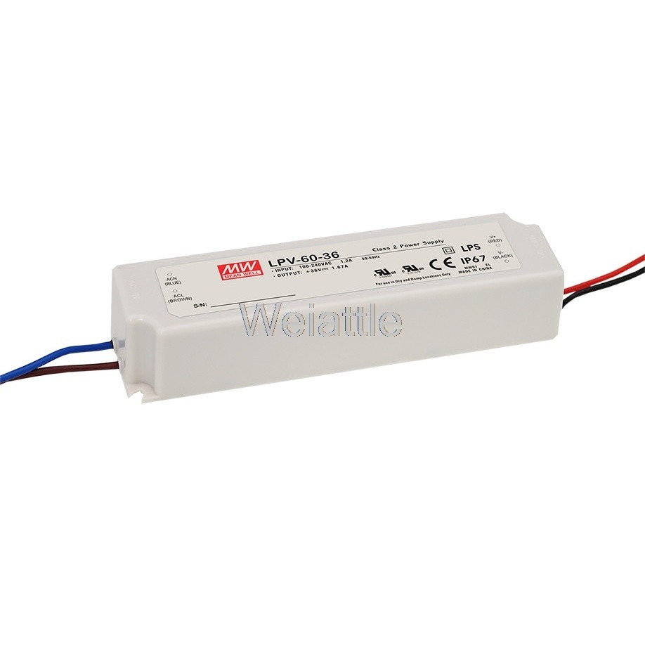 Mean Mean WELL Original LPV-60-12 12V 5A Meanwell LPV-60 12V 60W Single Output LED Switching Power S