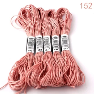 5 Skeins ด้าย DMC 150-326 ปักครอสติส 8 เมตร พรีเมี่ยมสีรุ้งเย็บปักถักร้อยไหมขัดฟัน