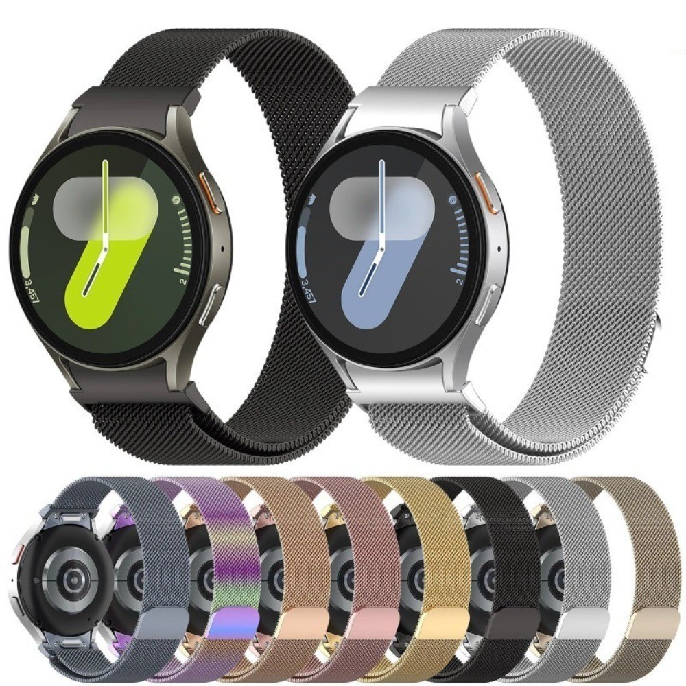 Milanese Metal Loop Strap สําหรับ Samsung Galaxy Watch 7 6 5 4 40 มม.44 มม.5Pro สร้อยข้อมือสําหรับ Galaxy Watch 4 6 คลาสสิก 47 มม.43 มม.