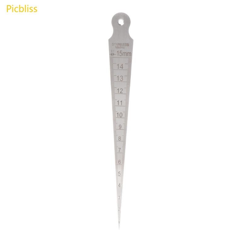 Picbliss 1-15 มม.สแตนเลสสตีล Taper Gauge Feeler สําหรับ Gap Hole เครื่องมือวัด Wedge Feeler Hole สําหรับ Gap Taper