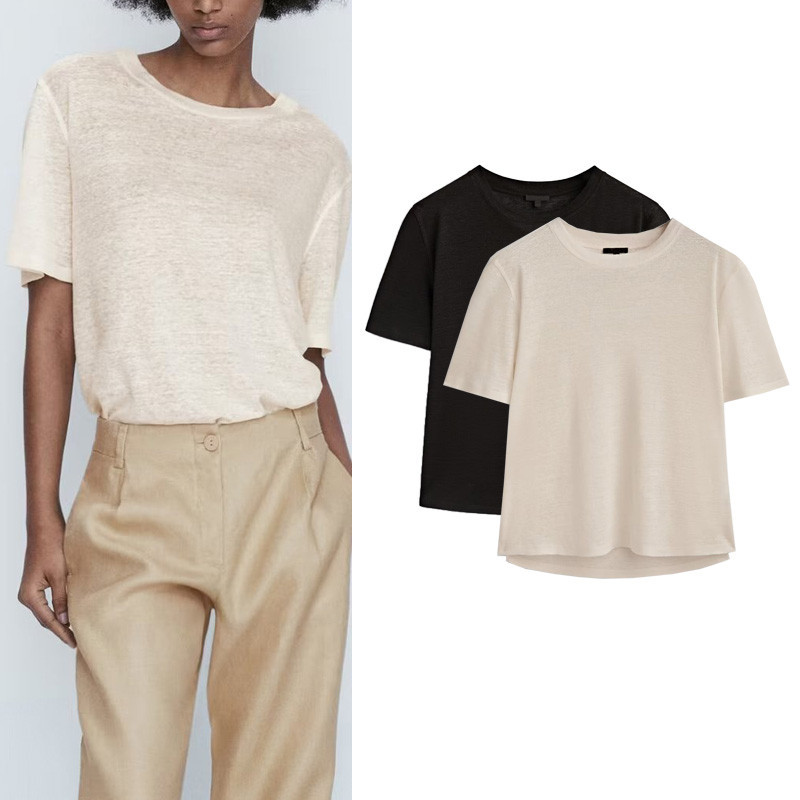 Md เสื้อยืดแขนสั้นสีทึบพื้นฐานน้ําหนักเบาผลิตภัณฑ์ใหม่ 6838773