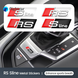 Ft 3D อลูมิเนียม SLINE RS Badge พวงมาลัยรถสติกเกอร์สัญลักษณ์…