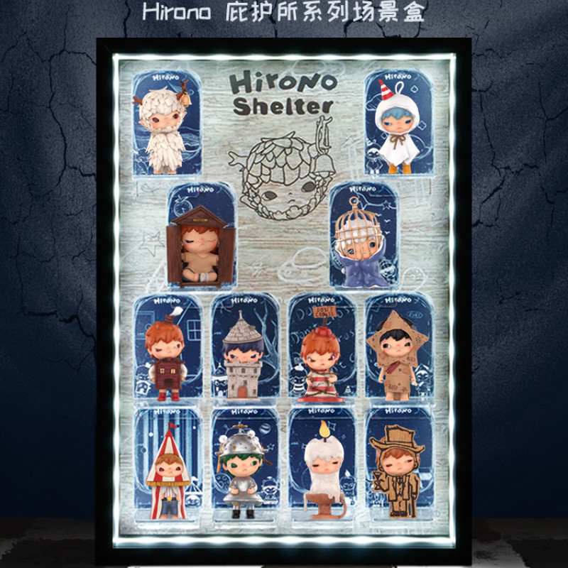 อาร์ตทอย กล่องใส่ art toy ชั้นวาง art toy Popmart Bubble Mart hirono Ono 6th Generation Shelter Series กล่องตาบอดทำมือกล่องแสดงฉากตกแต่งกล่อง