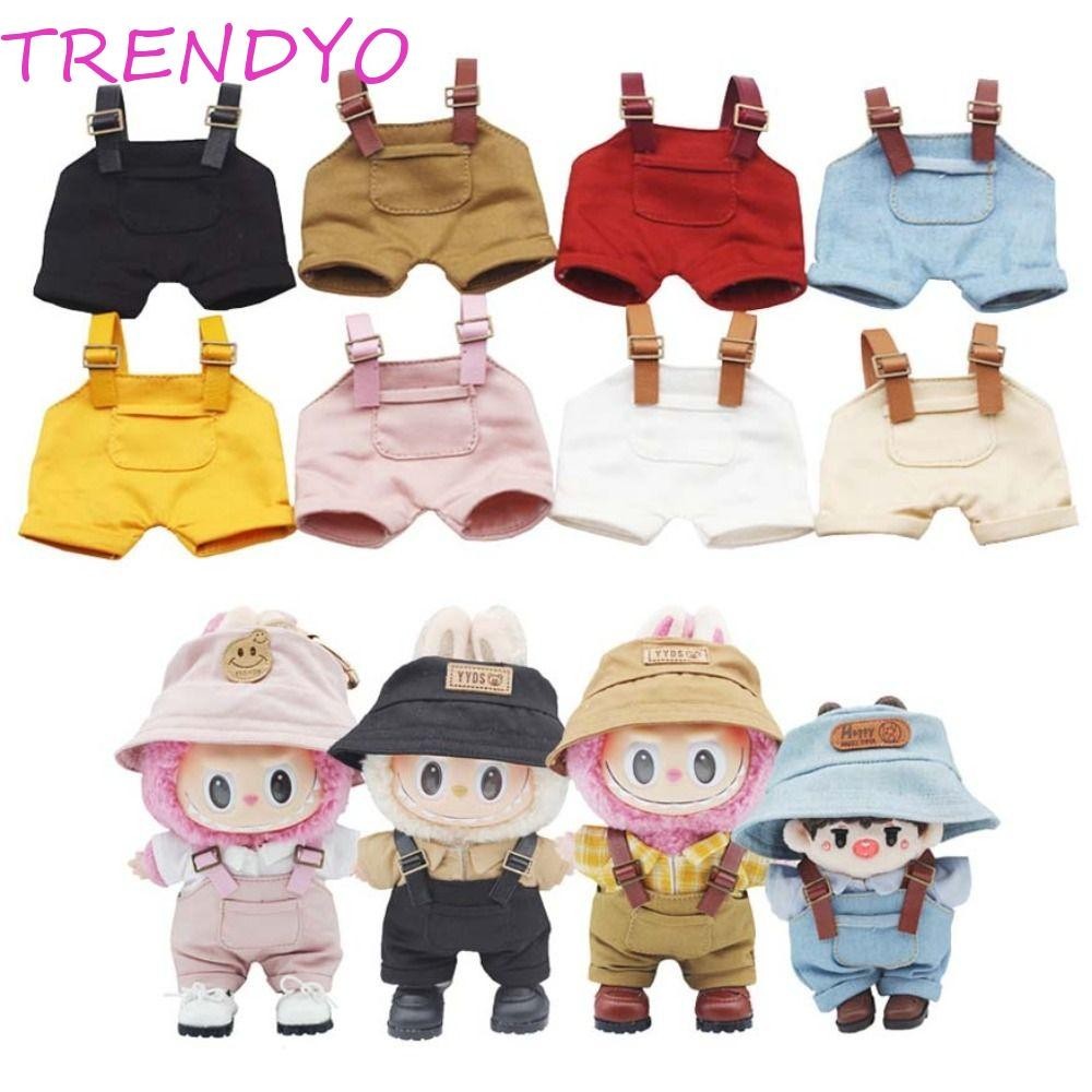 Trendyo Labubu Time เสื้อผ้า, เสื้อผ้าตุ๊กตาอุปกรณ์ของเล่น 17 ซม.เสื้อผ้าตุ๊กตาผ้าฝ้าย, Trim Suspender กางเกงน่ารักน่ารักตุ๊กตา Plush เสื้อผ้าเด็กผู้หญิงของเล่น