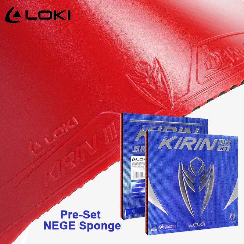 Loki KIRIN K3 ยางปิงปอง ITTF ได้รับการอนุมัติ Non-sticky Ping Pong ค้างคาวยางสีดํา NEGE ฟองน้ําสําหรับ Arc Fast Attack
