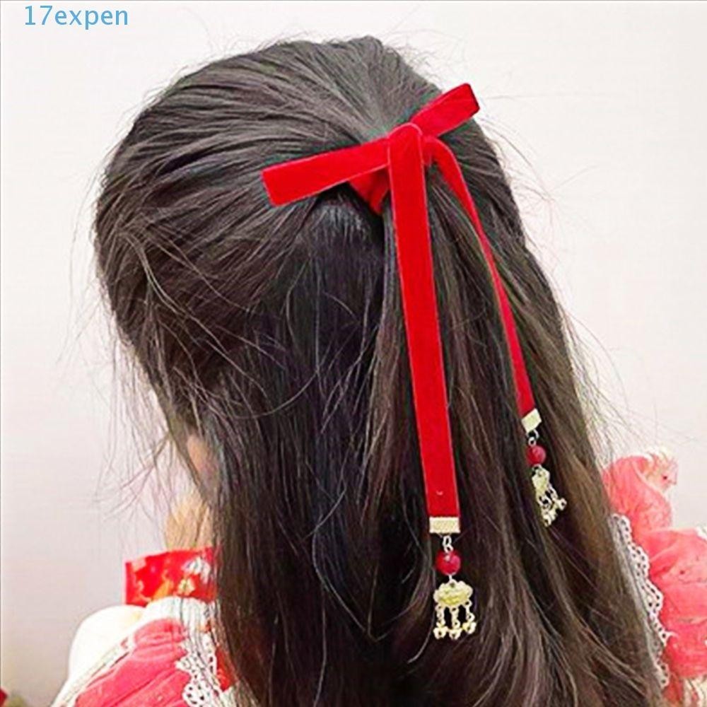 Expen ยางรัดผมถัก ของขวัญปีใหม่ นําโชค สไตล์จีนโบราณ เครื่องประดับผม