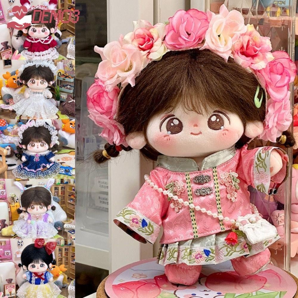 [DEMO3] เสื้อผ้าตุ๊กตา, ผ้าฝ้าย 20 ซม.ตุ๊กตา BJD ที่คาดผมอุปกรณ์เสริม, น่ารัก OB11 Hand-made คอสเพลย์ Props กระโปรงโลลิต้าของเล่นเด็ก