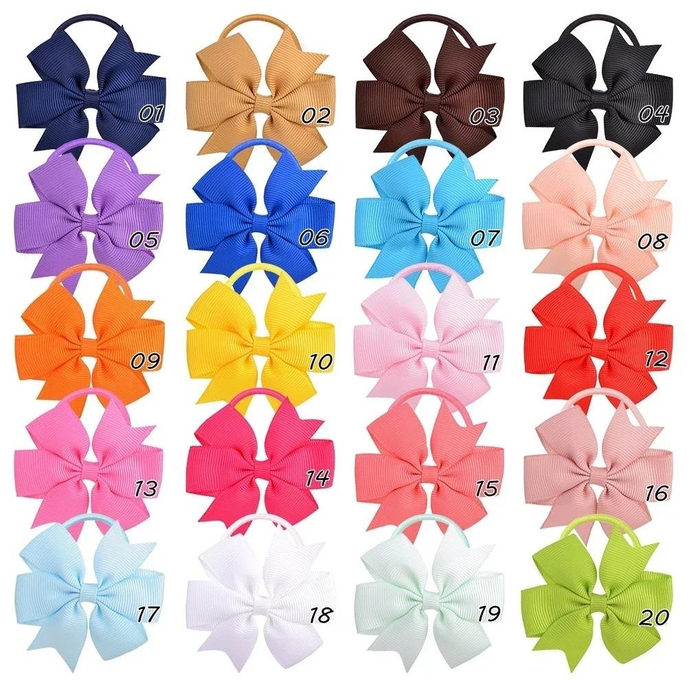 1ชิ้น20สีมินิกุทัณฑ์ยืดหยุ่น ชม. วงการบิน สําหรับเด็กวัยหัดเดินสาว เชือกผูกหางม้า อุปกรณ์ผม ของขวัญ