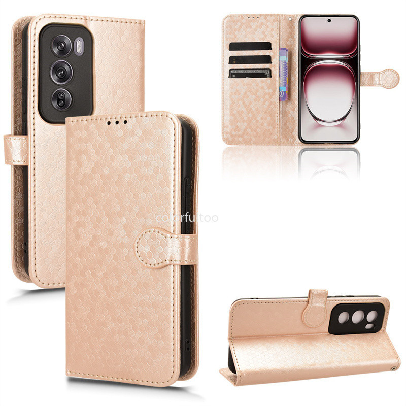 Oppo Reno 12 5G Polka Dot Flip Cases สําหรับ Oppo Reno 12 Pro 12Pro 12F Reno12F Reno12Pro 5G ปลอก PU กระเป๋าสตางค์หนังเคสโทรศัพท์ป้องกันช่องใส่การ์ดกันกระแทกฝาหลัง