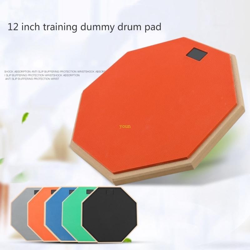 คุณ 12 นิ้วฝึกกลอง Pad 2 ด้านกลอง Practice Pad Silent Practice Dumb Drum