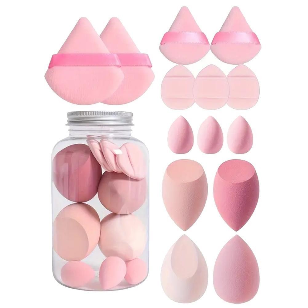 ชุดฟองน้ําแต่งหน้าพร้อมกล่องพัฟแต่งหน้าฟองน้ํา Beauty Blender & Sponge P6m2
