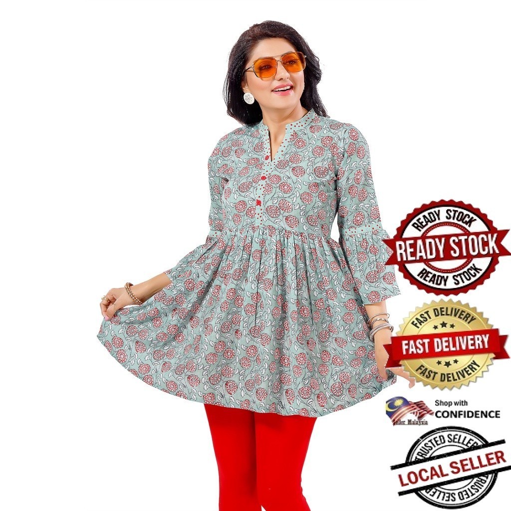 Kurti ผู้หญิงอินเดียออกแบบใหม่ kurti ชุด kurti plus size kurti มุสลิม kurti ชุดพร้อมกางเกง kurti top