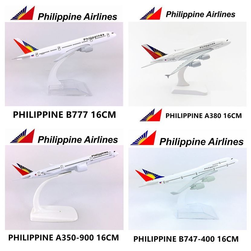 16 ซม.PILIPPINE A380 / A350 / B747 SCALE 1:400 โลหะ AIRCRAFT REPLICA DIECAST COLLECTIBLE DISPLAY PLA