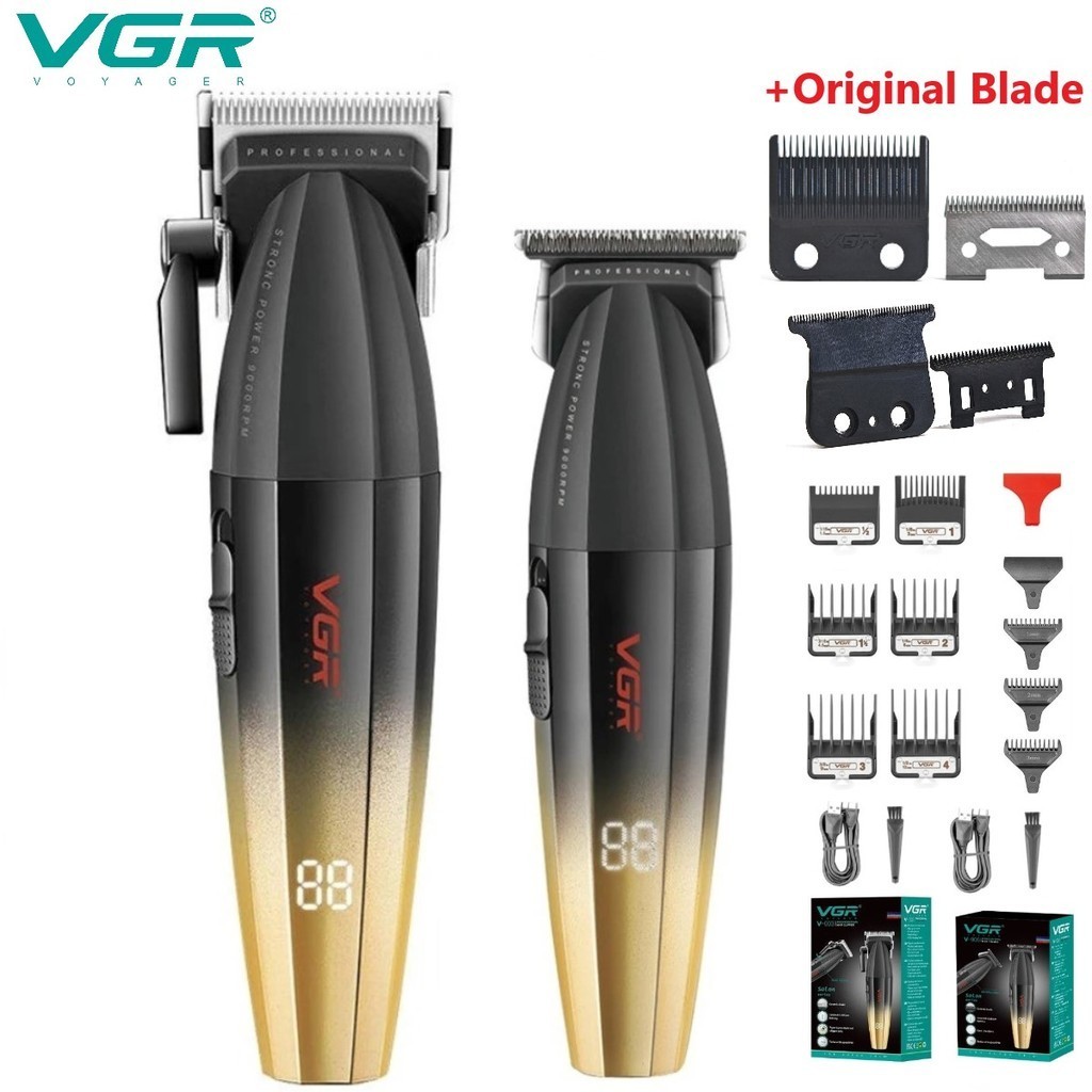 VGR Hair Clipper Professional Hair Trimmer 9000 RPM ตัดผมเครื่องตัดผมสําหรับผู้ชาย V003 906