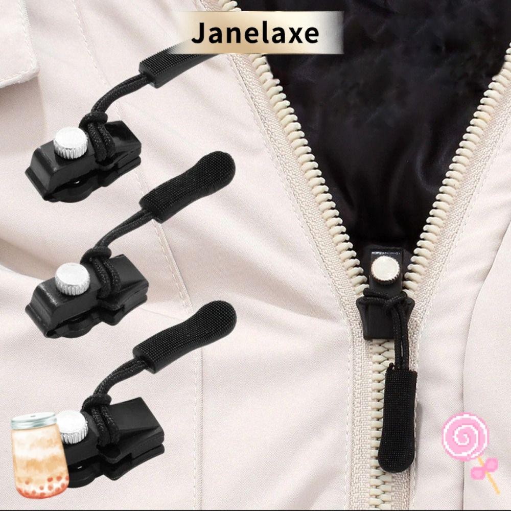 Janelaxe932 หัวซิป, DIY เปลี่ยนชุดซ่อมซิปหัวเข็มขัดไม่ดี,โลหะ 3 ขนาดที่แตกต่างกันที่ถอดออกได้กระเป๋าเดินทางหัวซิป