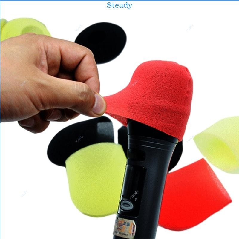 Steady 100 ชิ้นไมโครโฟนฝาครอบ Mic Guard Anti-Spray Windshield ไมโครโฟนฟองน้ําฝาครอบ