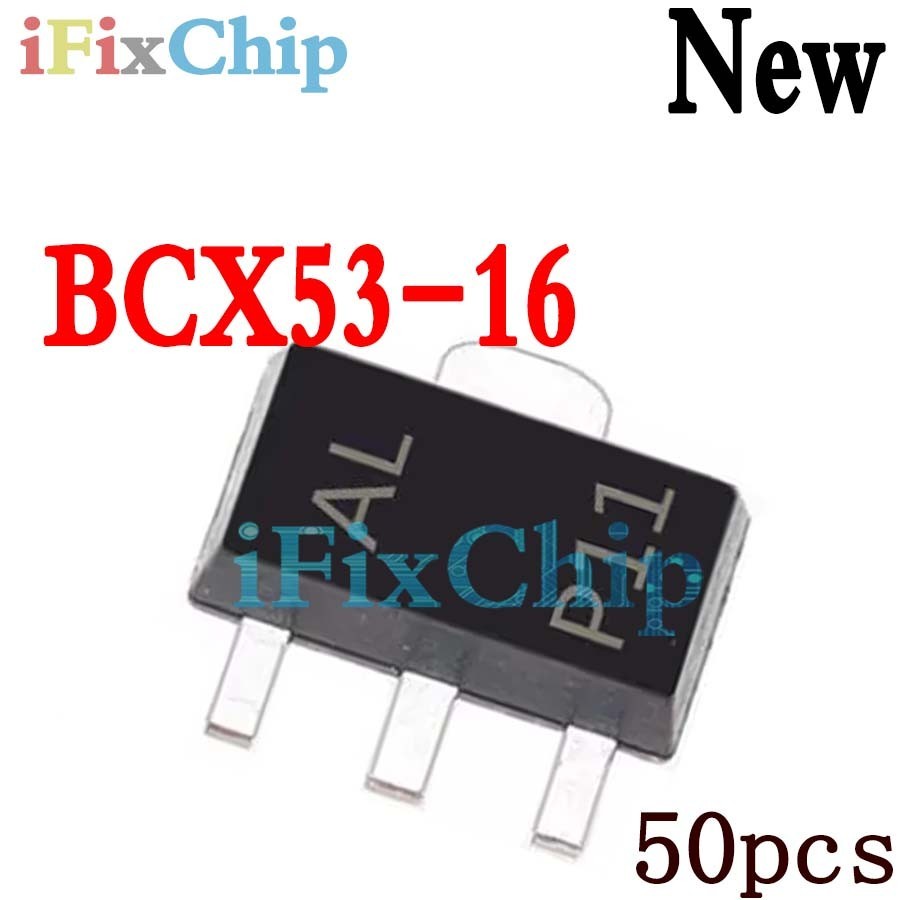 50 cái bcx53-16 al pnp sot89 ใหม่เอี่ยม
