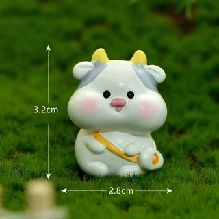 การ์ตูนราศีสัตว์สัตว์เล็กเรซิ่นที่มีสีสันเครื่องประดับสร้างสรรค์มอสไมโครภูมิทัศน์ตกแต่งสวน ทําเอง เดสก์ท็อปมินิอุปกรณ์เสริ