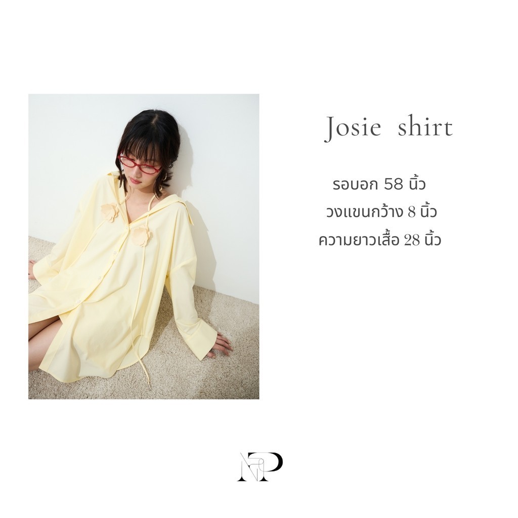 NICHp.CO : Online Exclusive Collection :  Josie shirt เชิ้ตตกแต่งด้วยดอกไม้ ราคา ถูกที่สุด ดีลบีเคเค แกลเลอรีภาพที่ 8