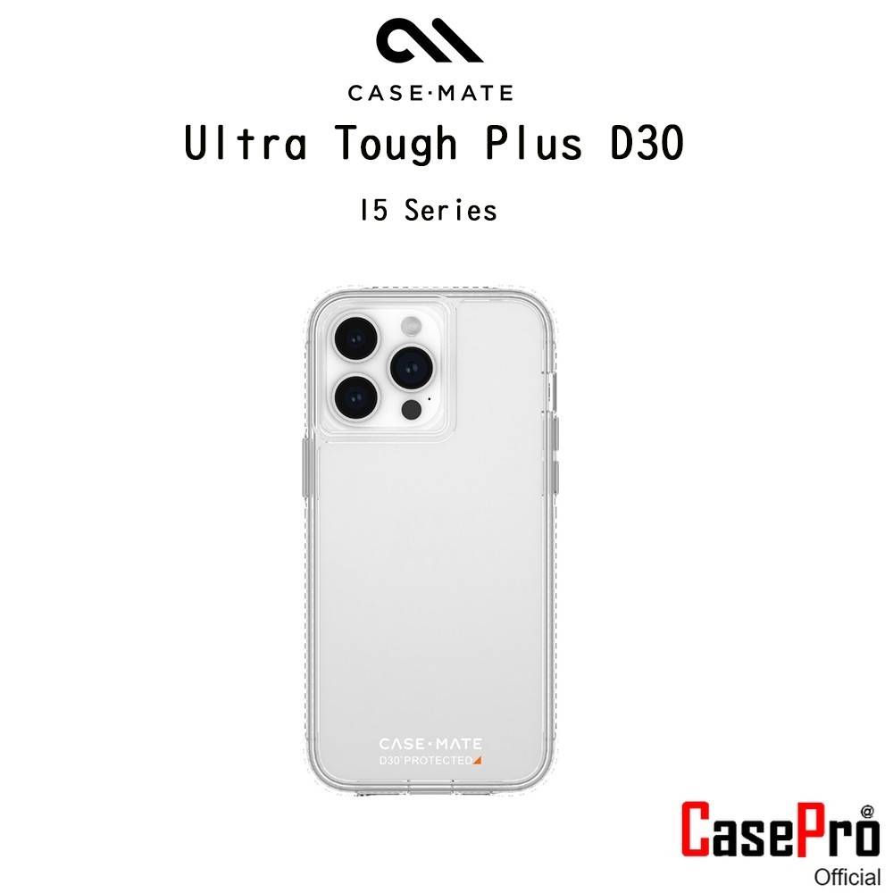Case-Mate Tough Plus D3O เคสใสกันกระแทกระดับ4.8เมตรเกรดพรีเมี่ยม เคสสำหรับ iPhone15/15Plus/15Pro/15P
