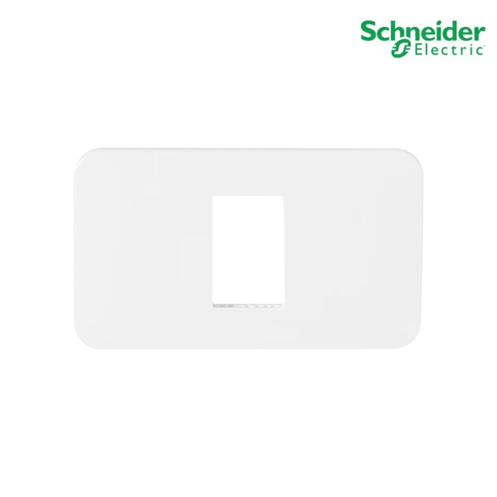 Schneider ฝาครอบสวิตช์-เต้ารับ พร้อมตะแกรงพลาสติก ขนาด 1 ช่อง รุ่น S-Flexi FG1051H_WE (รหัสเดิม FG1051H)