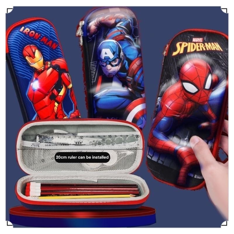 กล่องดินสอ 3D พิมพ์ลายการ์ตูน อุปกรณ์นักเรียน ทนทาน ใช้งานง่าย เหมาะสำหรับเด็กผู้ชายและผู้หญิง