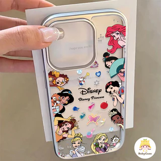 คอลเลคชั่นเจ้าหญิงแสนสวยผีเสื้อชวน สร้อยข้อมือกรอบไฟฟ้า เคสIPhone 11 16 13 15 12 14 Pro Max 7 8 15 Plus X XS XR MAX SE