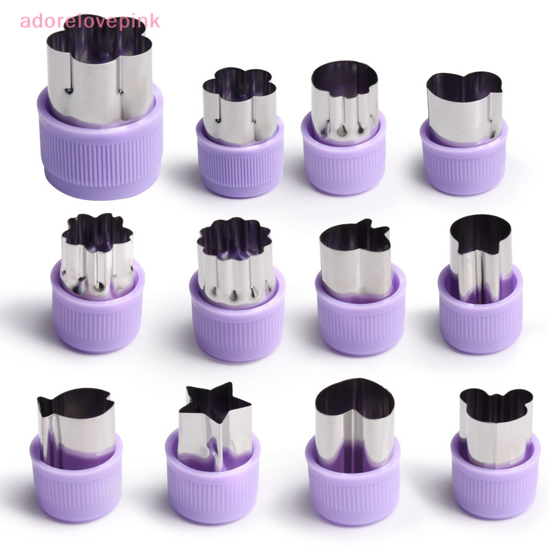 Adorelovepink 1PC เครื่องตัดผักพลาสติกจับสแตนเลสผลไม้ Cutg Die Kitchen Gadgets th