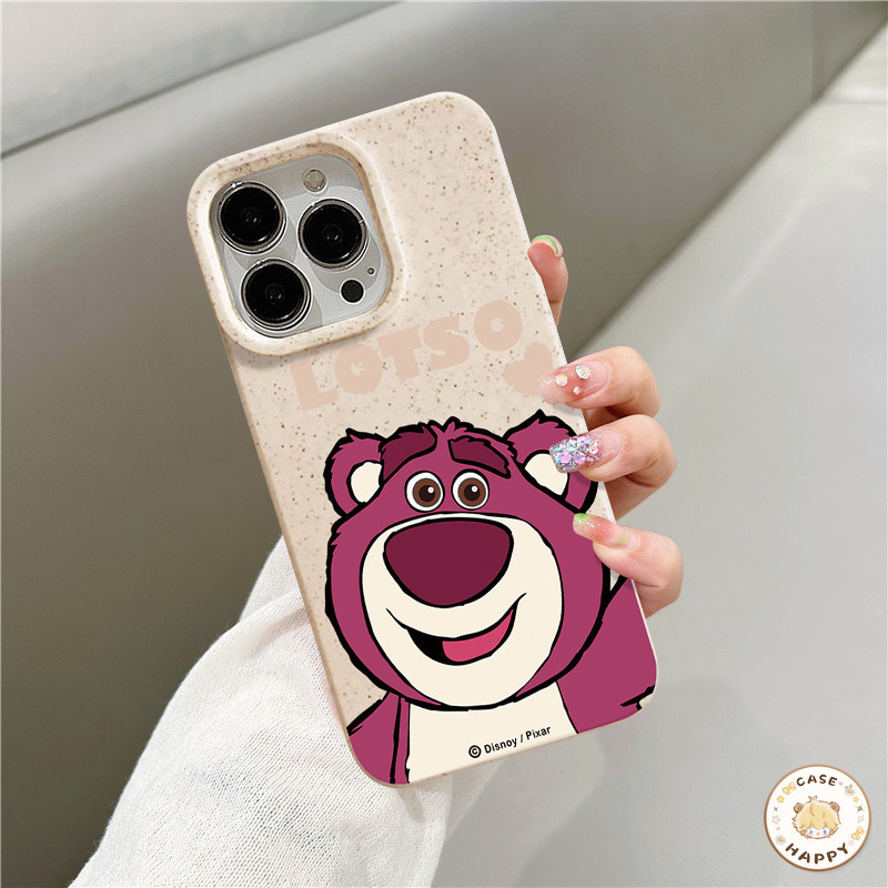 แฟชั่นผู้ชนะเลิศหมีสตรอเบอร์รี่น่ารัก เป็นมิตรกับสิ่งแวดล้อ เคสiPhone 11 16 13 12 14 15 Pro MAX 7 16 8 6 Plus XR X XS MA