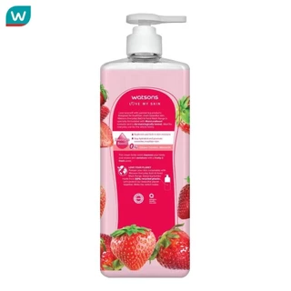 Watsons วัตสัน เลิฟ มาย สกิน สตรอว์เบอร์รี่ เซ็นทิด ครีม บอดี้ วอช 1000มล.
