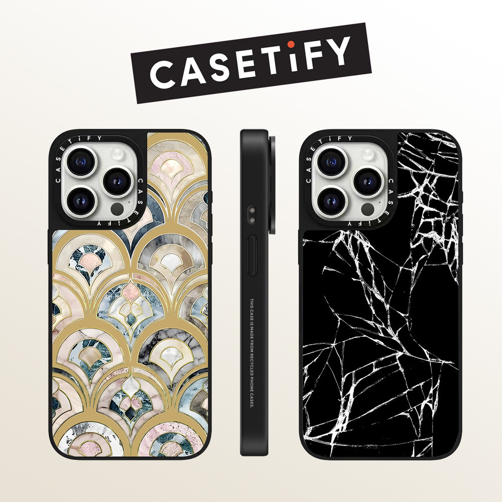 Drop proof CASETIFY เคสโทรศัพท์สําหรับ iPhone 15 plus 15Pro 15promax 14pro 14promax 13 13promax พิมพ์ด้านข้างเคสแข็งรูปแบบเปลือก 12promax กรณี iPhone 11 กรณีคุณภาพสูง