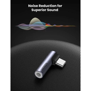 UGREEN รุ่น 80384 USB C to 3.5mm Adapter Headphone Jack Angled Type C Aux Female Car Stereo Audio Earphone Adaptor