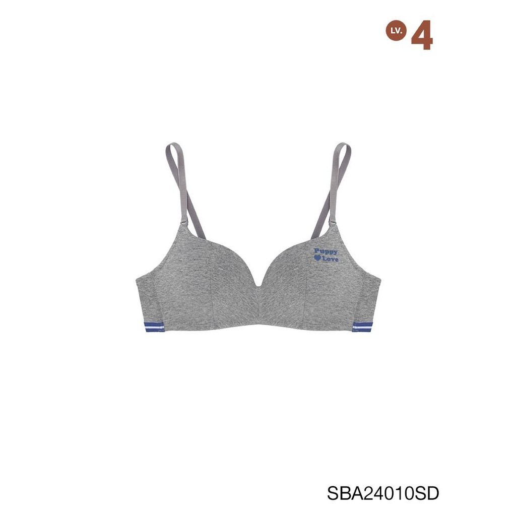 Sabina Doomm Doomm Level 4 เสื้อชั้นใน  ไร้โครง รหัส SBA24010SD - สีเทาเข้ม