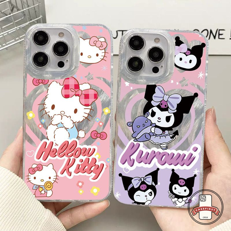 การ์ตูนน่ารักคุโรมิหวานคิตตี้แมวเข้ากันได้กับ IPhone 7Plus 14 13 15 11 12 Pro Max 7 8 1514 Plus XR XS X MAX SE 2020
