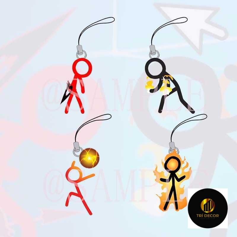 Alan Becker Stickman Chosen People Vs. ห่วงโซ่โทรศัพท์มือถือ Dark Lord ห่วงโซ่จี้กุญแจโรงเรียน