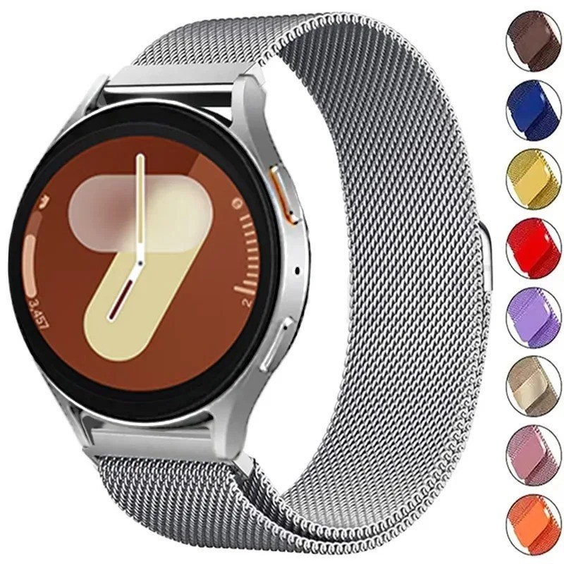 SAMSUNG 20มิลลิเมตรสําหรับ ซัมซุง กาแลคซี นาฬิกา7/6/5/4 44มิลลิเมตร/40มิลลิเมตรห่วงแม่เหล็กสร้อยข้อมือ กาแลคซี นาฬิกา4/6คลาสสิก47มิลลิเมตร46มิลลิเมตรโลหะวง
