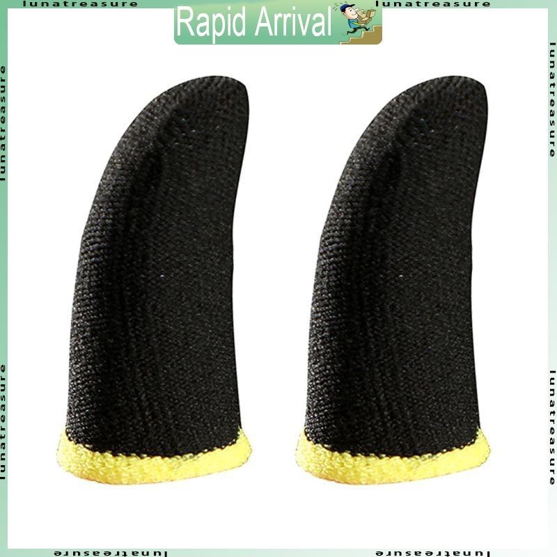 Lun ถุงมือสําหรับเล่นเกมคาร์บอนไฟเบอร์ nti-slip Gamer Finger Cover สําหรับเกมมือถือ
