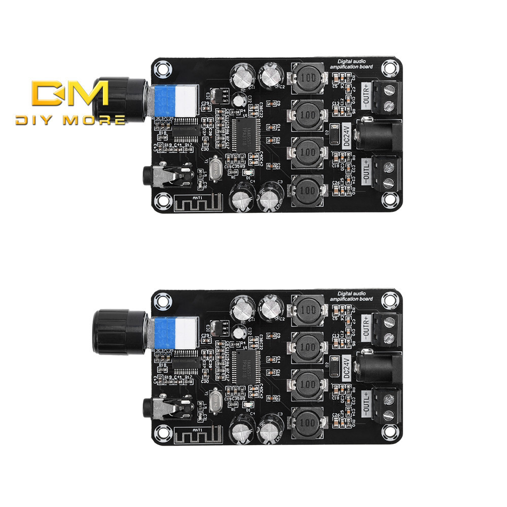 Diymore XH-A415 DC12-24V High-Power ปรับเครื่องขยายเสียง Tpa3118D2 รองรับ Bt 5.0 High-Definition 50W+50W