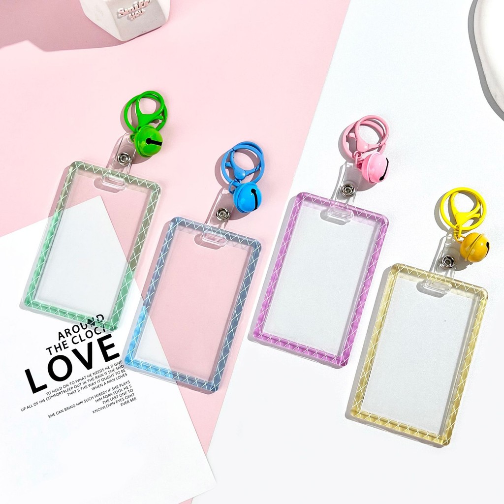 เปิดเทอม ซองการ์ดพลาสติกใส ลายเพชรเงางาม 2 ช่อง กันน้ำ สำหรับบัตรนักเรียน/พนักงาน (สไตล์มินิมอล)