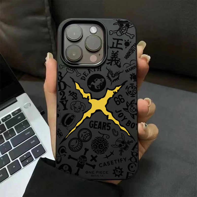 เคสไอโฟน16 15 14 13 12 11 Pro Max Case One Piece luffy จัสติสซิลิโคนซอฟท์ Compatible เคส iPhone 16PM,16Plus,X/XS, XR,7+,8Plus